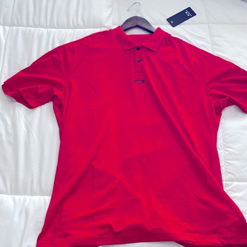 Men’s Red Oakley Polo Shirt